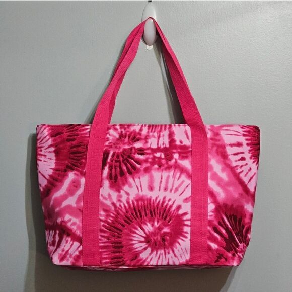 NWT, TYE DYE IN PINKS, XL TOTE BAG - Picture 1 of 4